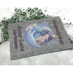 Hausaufgabenheft Hülle Filz Meerjungfrau Grundschule Schulheft Schutzhülle Umschlag Geschenkidee Ei