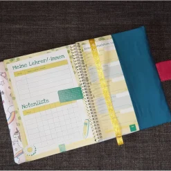 Hausaufgabenheft-Hülle für ein Spiralheft, zur Einschulung, Aufgabenhefthülle für Mädchen