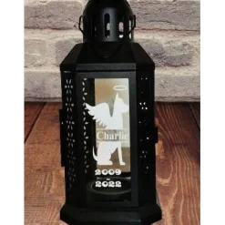 Haustier Erinnerung, Trauerlicht, Gedenklicht, Trauerlampe, Hund, Erinnerungslicht, Grabdeko Tier, Trostlicht, personali