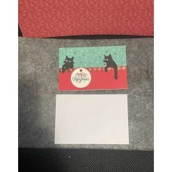 Hübsche Weihnachtskarte mit Katzen Motiv