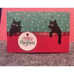 Hübsche Weihnachtskarte mit Katzen Motiv