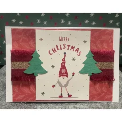 Hübsche Weihnachtskarte mit Wichtel Motiv