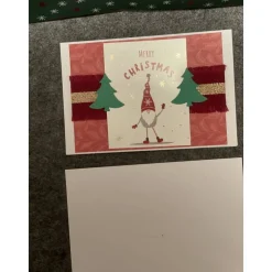 Hübsche Weihnachtskarte mit Wichtel Motiv