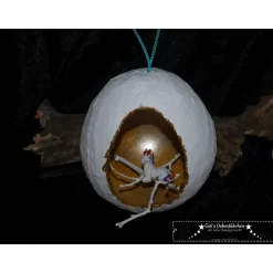 Hübsches großes Osterei mit Figur – ca. 18 cm