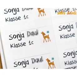 Heftaufkleber für die Schule mit Namen 24 Stk. - für Weltraumfreunde | personalisiert