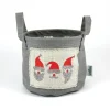 Henkeltopf **3 Wichtel* von ZWEIFARBIG Leinen Weihnachten Übertopf Weihnachtsdeko Wichtel Dekotopf