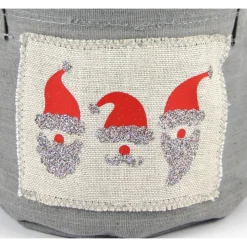 Henkeltopf **3 Wichtel* von ZWEIFARBIG Leinen Weihnachten Übertopf Weihnachtsdeko Wichtel Dekotopf