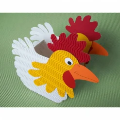 Henne "Gundula" als Osternest, Osterkörbchen,Frühlingsdeko, Osterkorb aus Wellpappe, Verpackung für Geschenke