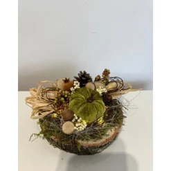 Herbstdeko Herbstgesteck Kürbis Led