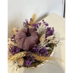 Herbstdeko Herbstgesteck Kürbis Trockenblumen