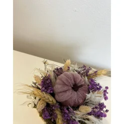 Herbstdeko Herbstgesteck Kürbis Trockenblumen