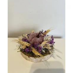 Herbstdeko Herbstgesteck Kürbis Trockenblumen