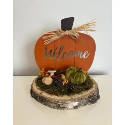 Herbstdeko Herbstgesteck Kürbis