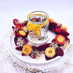 Herbstdeko Kranz | Tischkranz Deko | Kranz aus Trockenblumen | herbstliche Dekoration | herbstlicher Tischkranz mit Wind