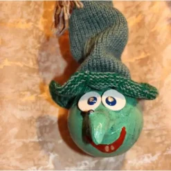 Herbstdeko KUGELHEXEN– Handgemachte Hexen aus Kunststoffkugeln für Deine Halloweenparty Fliegenpilz