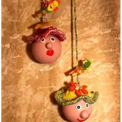 Herbstdeko KUGELWICHTEL Handgemachte Wichtel aus Kunststoffkugeln für Deine Herbstdekoration m. lustigen Drachenklammern