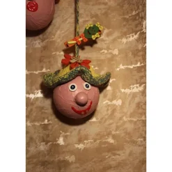 Herbstdeko KUGELWICHTEL Handgemachte Wichtel aus Kunststoffkugeln für Deine Herbstdekoration m. lustigen Drachenklammern