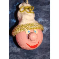 Herbstdeko KUGELWICHTEL QUASTE 2er Set Handgemachte Wichtel aus Kunststoffkugeln für Deine Herbst- oder Winterdekoration