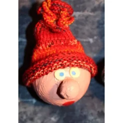 Herbstdeko KUGELWICHTEL SCHLEIFERL 2er Set Handgemachte Wichtel aus Kunststoffkugeln für Deine Herbst- oder Winterdekor