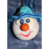 Herbstdeko SCHNEEMANN und KUGELWICHTEL 2er Set Handgemachte Hängedek aus Kunststoffkugeln für Deine Winterdeko
