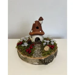 Herbstgesteck Herbstdeko Herbst Baumscheibe Pilzhaus Igel