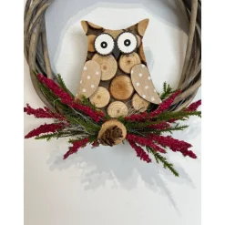 Herbstkranz Herbstdeko Eule