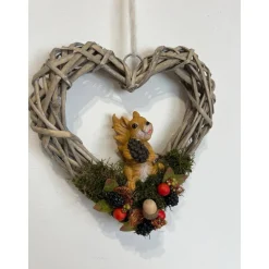 Herbstkranz Herbstdeko herbstlicher Kranz Türkranz Türschmuck Türdeko Eichhörnchen