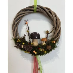 Herbstkranz Herbstdeko Pilze