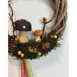 Herbstkranz Herbstdeko Pilze