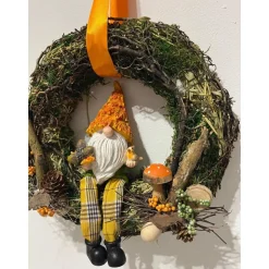 Herbstkranz Herbstdeko Wichtel