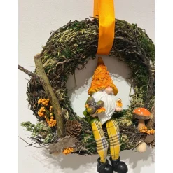 Herbstkranz Herbstdeko Wichtel