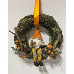 Herbstkranz Herbstdeko Wichtel