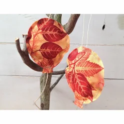 herbstliche Luftballons aus Stoff Blattmotiv