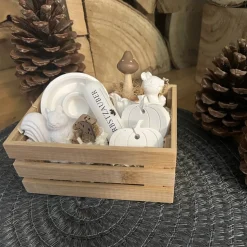 Herbstzauber Geschenkset handgemachte Raysin-Deko mit Eichhörnchen Kürbissen & Kerzenlicht