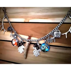 Herren-Charivari , Trachtenschmuck, 1- reihig, Geweih