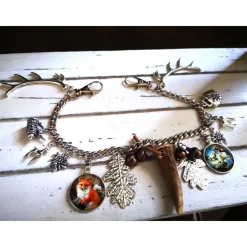 Herren-Charivari , Trachtenschmuck, 1- reihig, Geweih