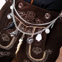 Herren-Charivari aus Edelstahl, Trachtenschmuck, 2- reihig, Josef