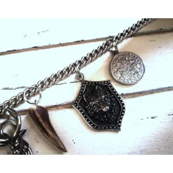 Herren-Charivari aus Edelstahl, Trachtenschmuck, 1- reihig, Michl