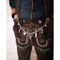 Herren-Charivari aus Edelstahl, Trachtenschmuck, 1- reihig, Peter