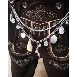 Herren-Charivari aus Edelstahl, Trachtenschmuck, 2- reihig, Frank