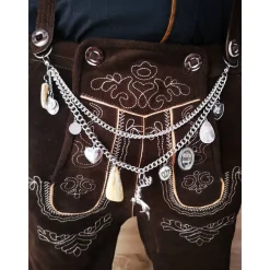 Herren-Charivari aus Edelstahl, Trachtenschmuck, 2- reihig, Frank