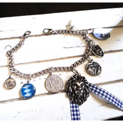 Herren-Charivari aus Edelstahl, Trachtenschmuck, 1- reihig, Johannes