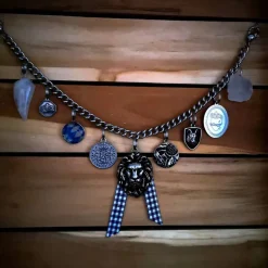 Herren-Charivari aus Edelstahl, Trachtenschmuck, 1- reihig, Johannes