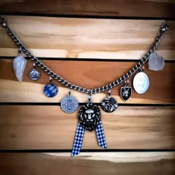 Herren-Charivari aus Edelstahl, Trachtenschmuck, 1- reihig, Johannes