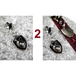 Herren-Charivari aus Edelstahl, Trachtenschmuck, 1- reihig, Anton