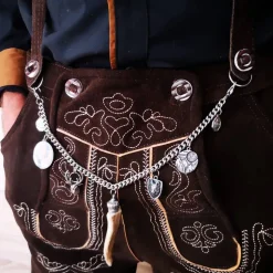 Herren-Charivari aus Edelstahl, Trachtenschmuck, 1- reihig, Anton