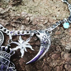 Herren-Charivari aus Edelstahl, Trachtenschmuck, 1- reihig, Wappen