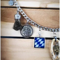 Herren-Charivari aus Edelstahl, Trachtenschmuck, 1- reihig, Bayern