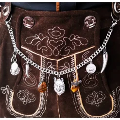 Herren-Charivari aus Edelstahl, Trachtenschmuck, 1- reihig, Max