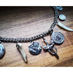 Herren-Charivari aus Edelstahl, Trachtenschmuck, 1- reihig, Vinz